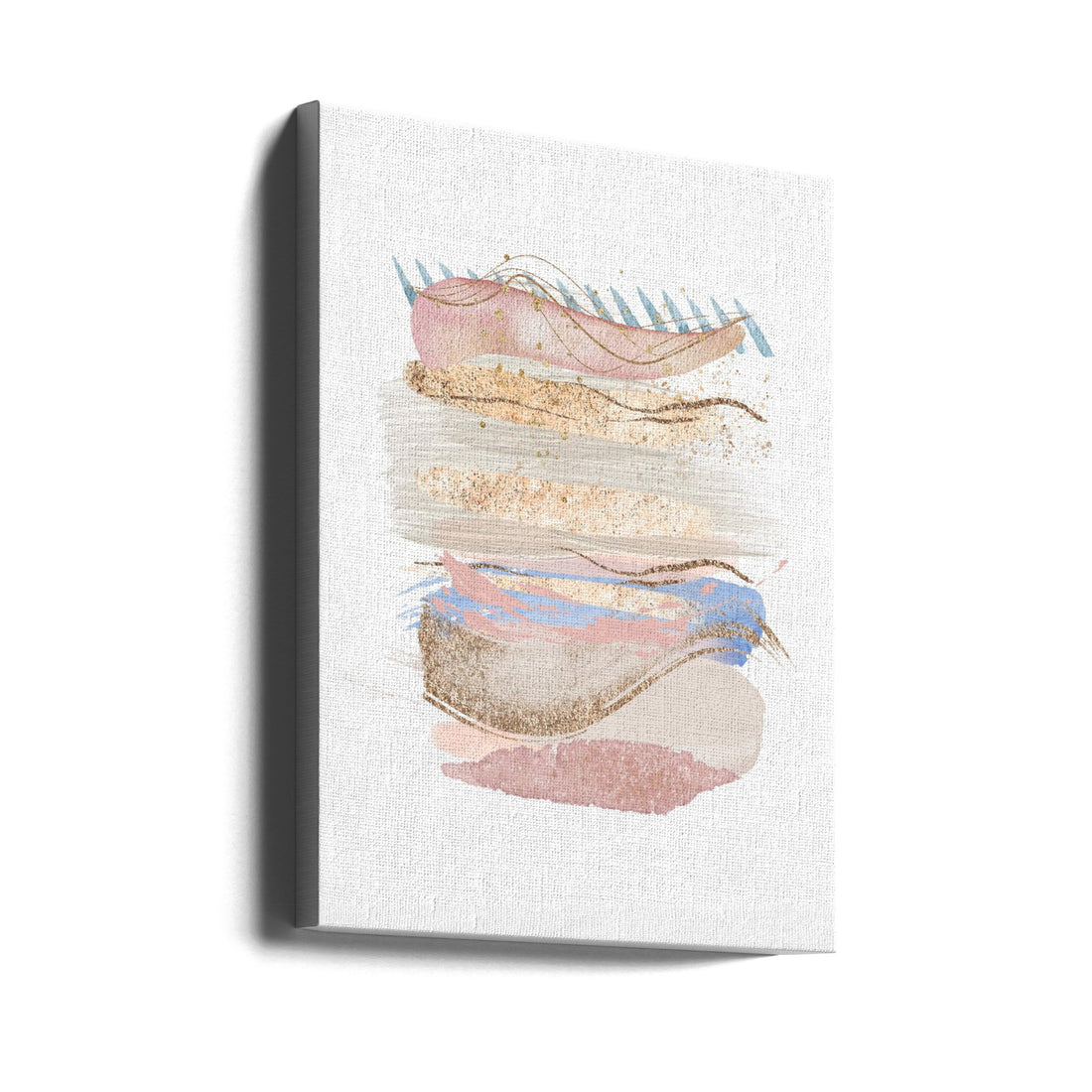 Soft Pink Blue by Sally Ann Moss | Pastel Abstract Geometric, Large Canvas Wall Art Print | Artsy Earth