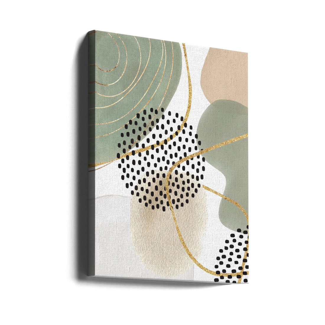 Calm Green by Sally Ann Moss | Abstract Geometric Illustration, Large Canvas Wall Art Print | Artsy Earth