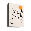 Dancing In the Sky by Kubistika | Bird Migration Silhouette, Large Canvas Wall Art Print | Artsy Earth