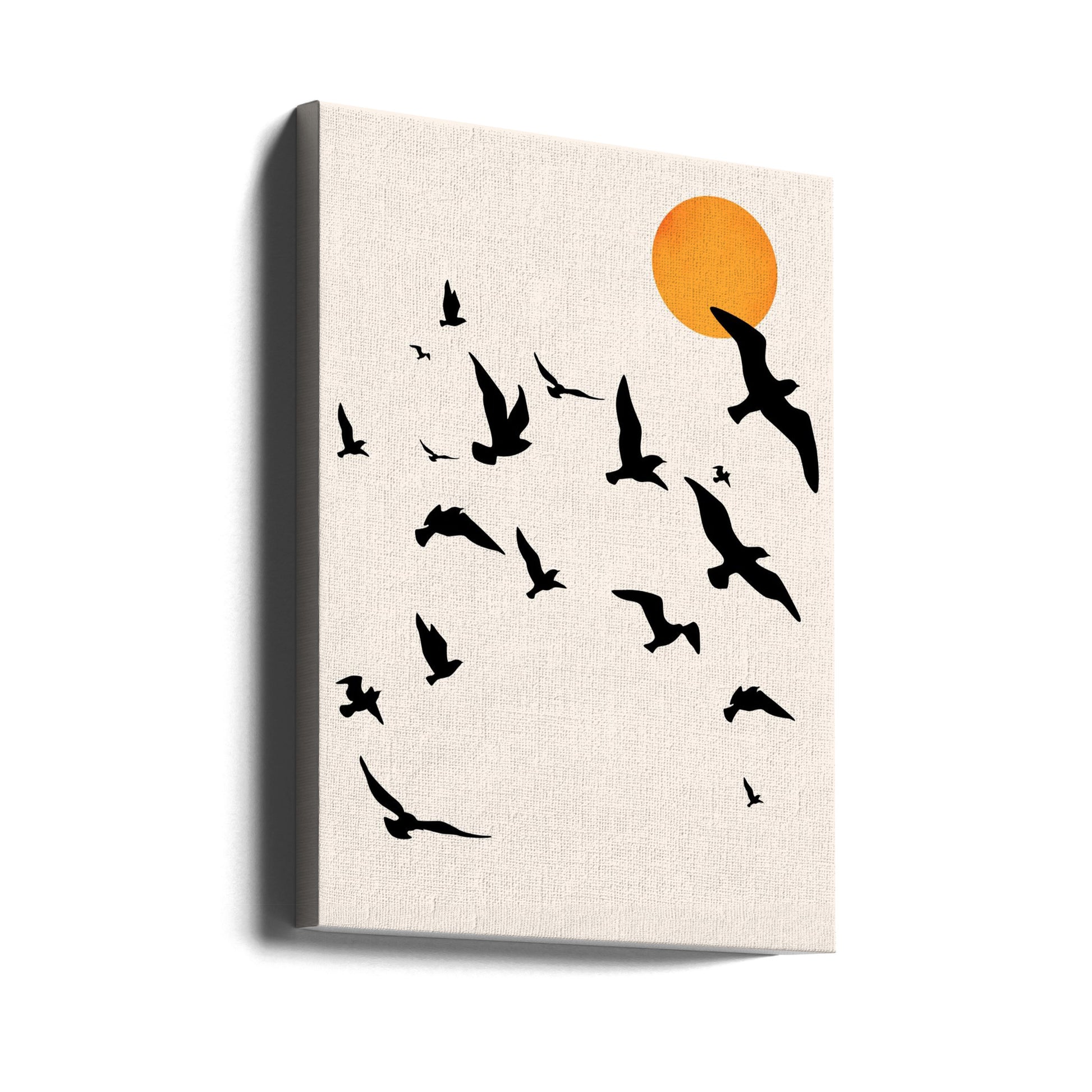 Dancing In the Sky by Kubistika | Bird Migration Silhouette, Large Canvas Wall Art Print | Artsy Earth