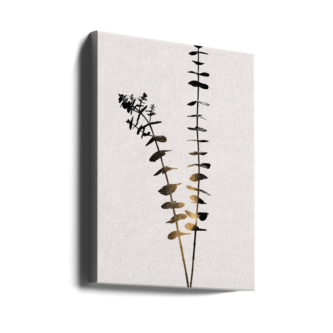 Eucalyptus Dark Gold by Kubistika | Botanical Plant Silhouette, Large Canvas Wall Art Print | Artsy Earth