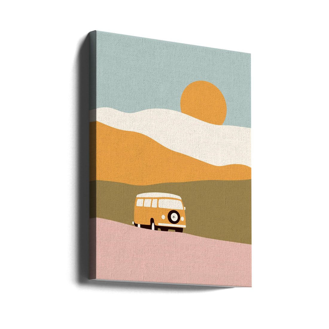 Van Minimal by Florent Bodart | Mountain Sunset Travel, Large Canvas Wall Art Print | Artsy Earth