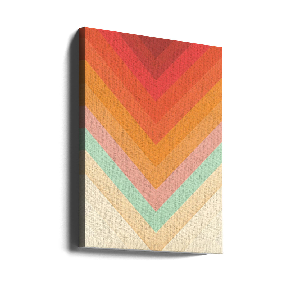 Rainbow Chevrons by Florent Bodart | Geometric Abstract Pattern, Large Canvas Wall Art Print | Artsy Earth