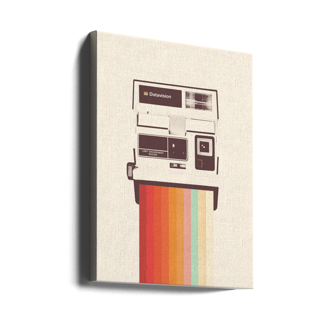 Instant Camera Rainbow by Florent Bodart | Retro Tech Camera, Large Canvas Wall Art Print | Artsy Earth