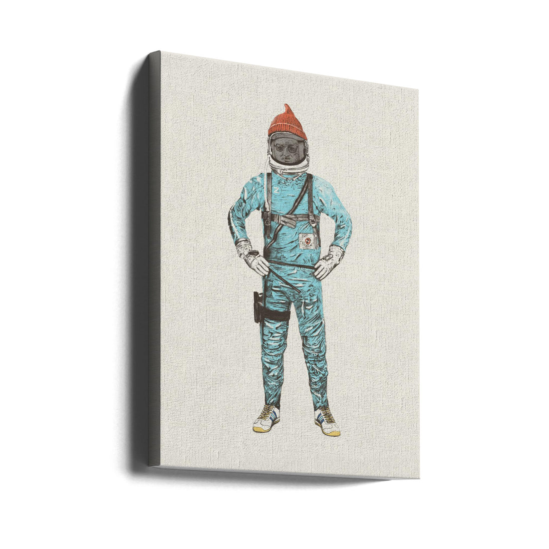 Zissou In Space by Florent Bodart | Astronaut Space Helmet, Large Canvas Wall Art Print | Artsy Earth