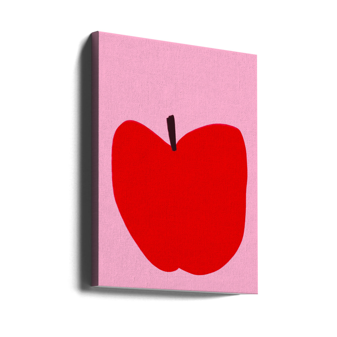 Red Apple by Athene Fritsch | Minimal Fruit Illustration, Large Canvas Wall Art Print | Artsy Earth