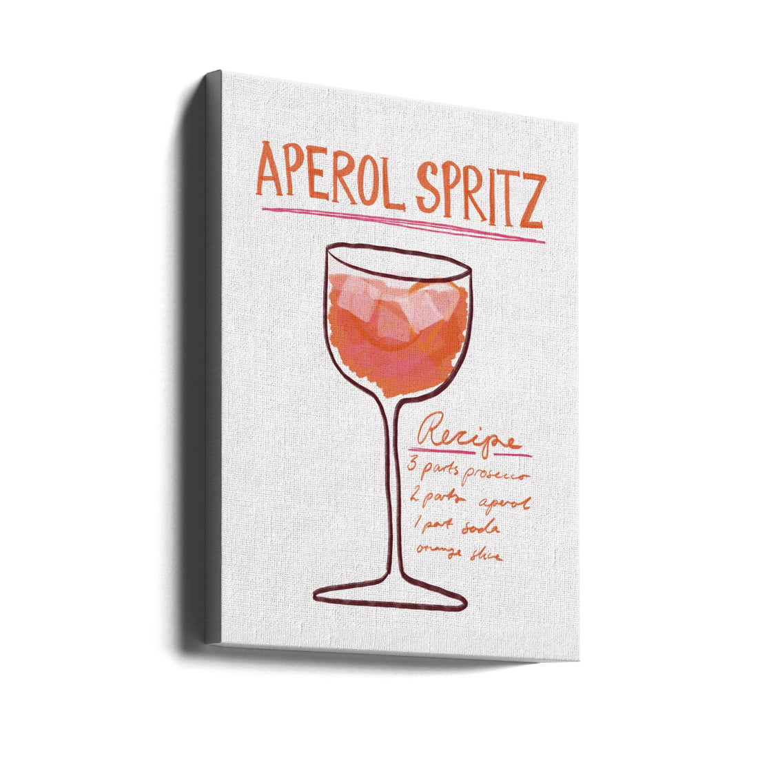 Aperol Spritz by Athene Fritsch | Cocktail Recipe Print, Large Canvas Wall Art Print | Artsy Earth