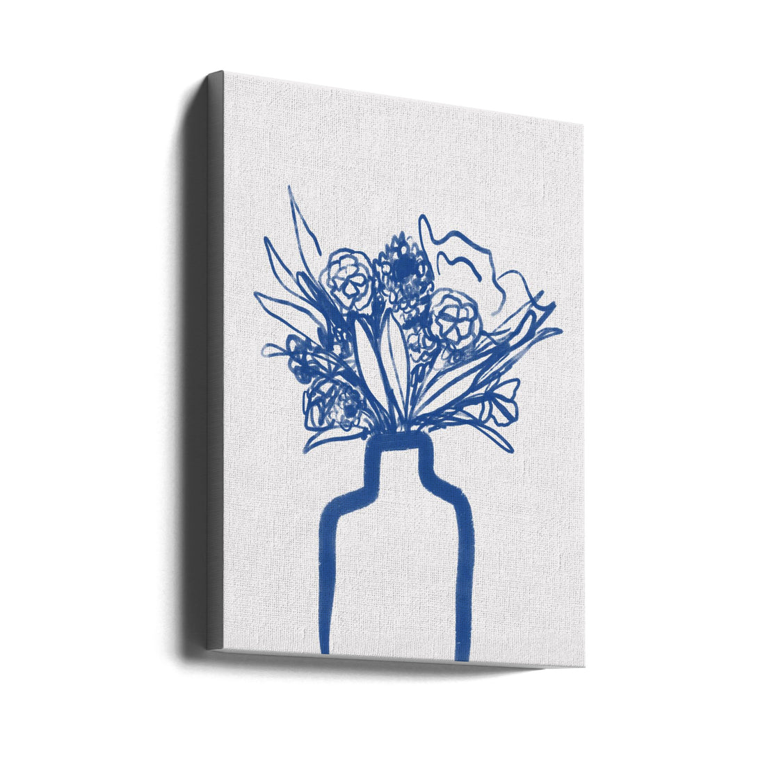 Flowers in a Vase by Athene Fritsch | Blue Botanical Line Art, Large Canvas Wall Art Print | Artsy Earth