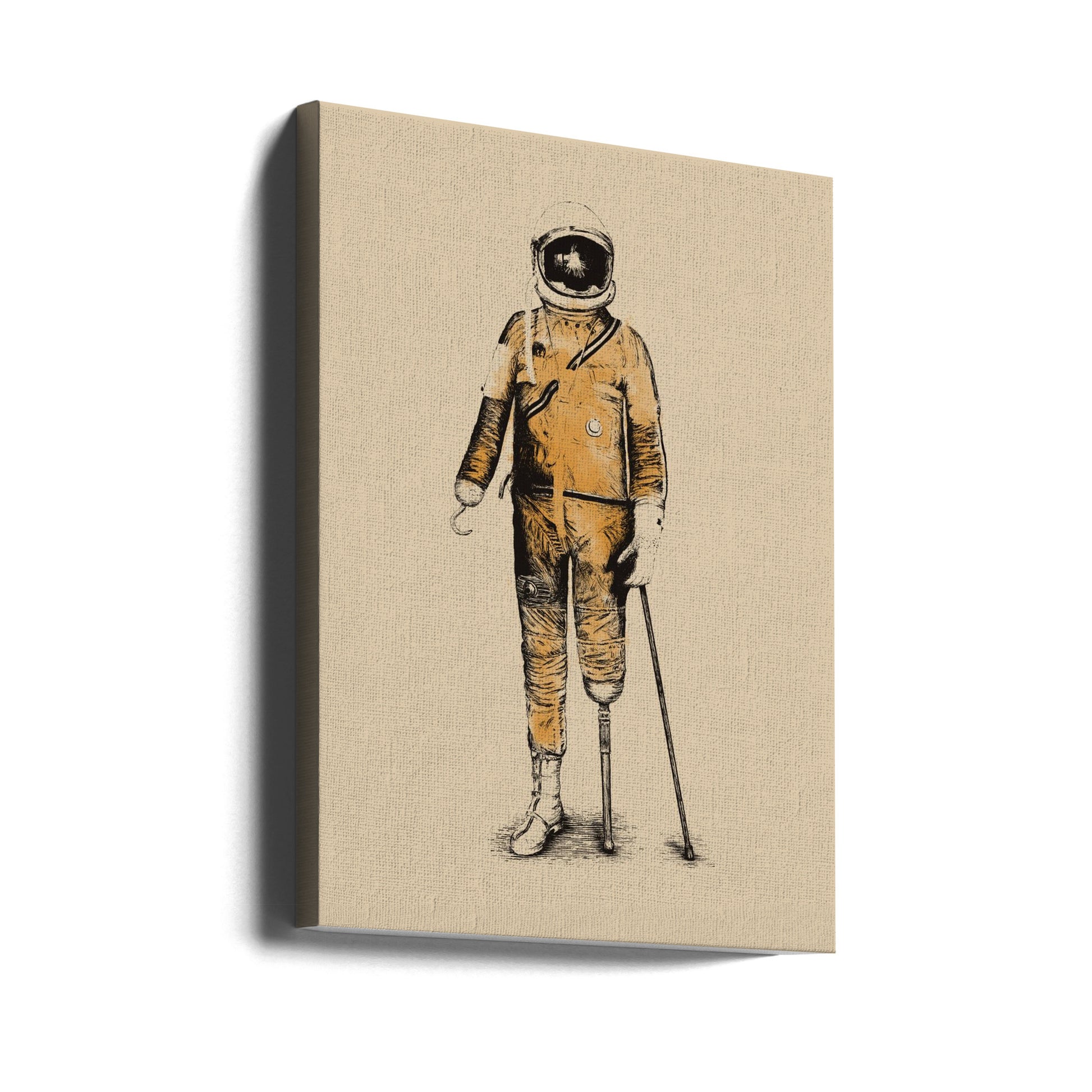 Astropirate by Florent Bodart | Space Astronaut Illustration, Large Canvas Wall Art Print | Artsy Earth