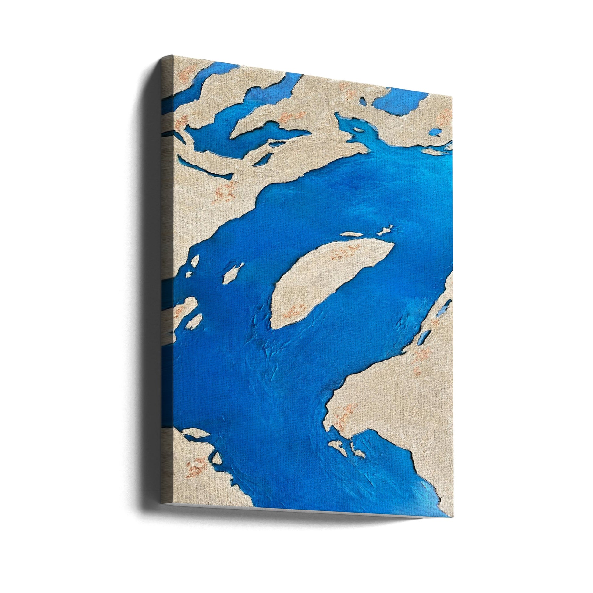 Columbia River by Alyson Storms | Abstract Blue Painting, Large Canvas Wall Art Print | Artsy Earth