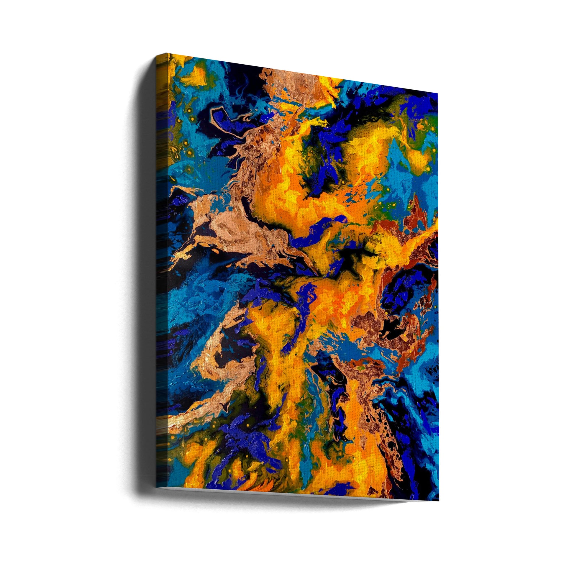 Fire and Ice by Alyson Storms | Abstract Color Painting, Large Canvas Wall Art Print | Artsy Earth