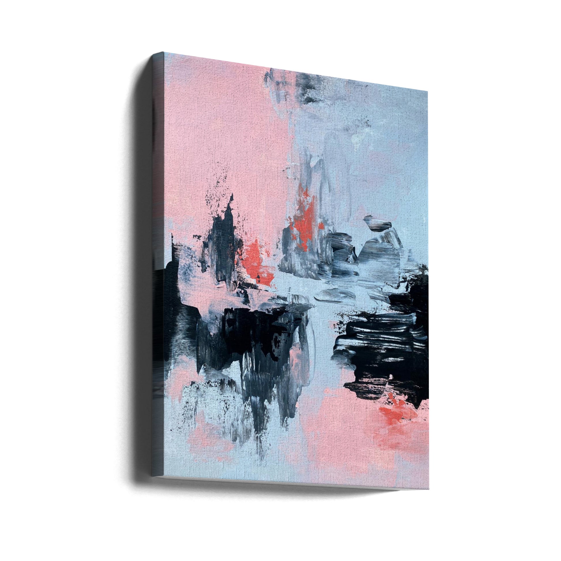 Pink and Grey Abstract by Alyson Storms | Abstract Painted Canvas, Large Canvas Wall Art Print | Artsy Earth