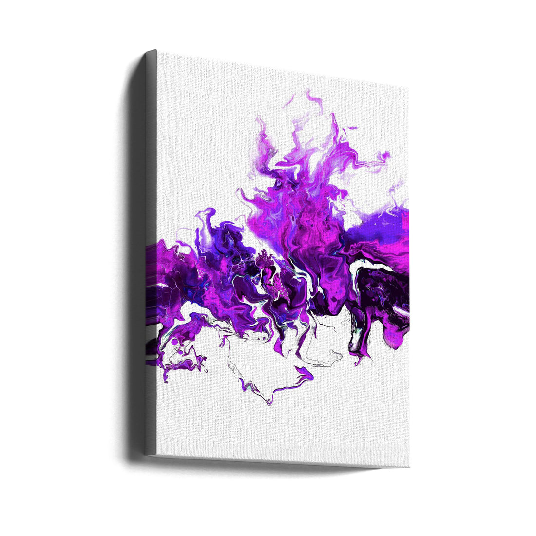 Purple Colorful White Wave by Alyson Storms | Abstract Painterly Illustration, Large Canvas Wall Art Print | Artsy Earth