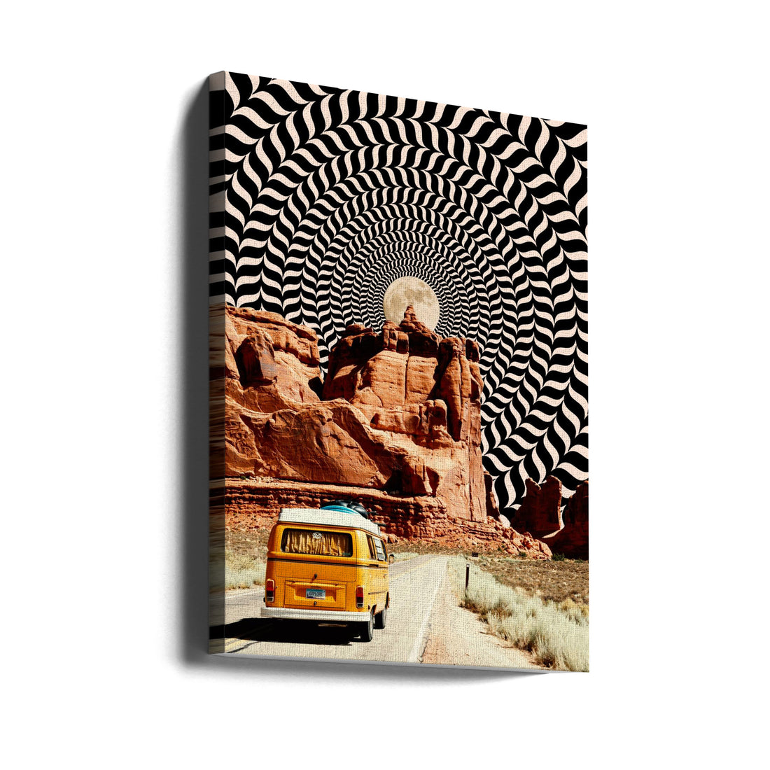 The Real Road Trip by Taudalpoi | Vintage Desert Adventure, Large Canvas Wall Art Print | Artsy Earth