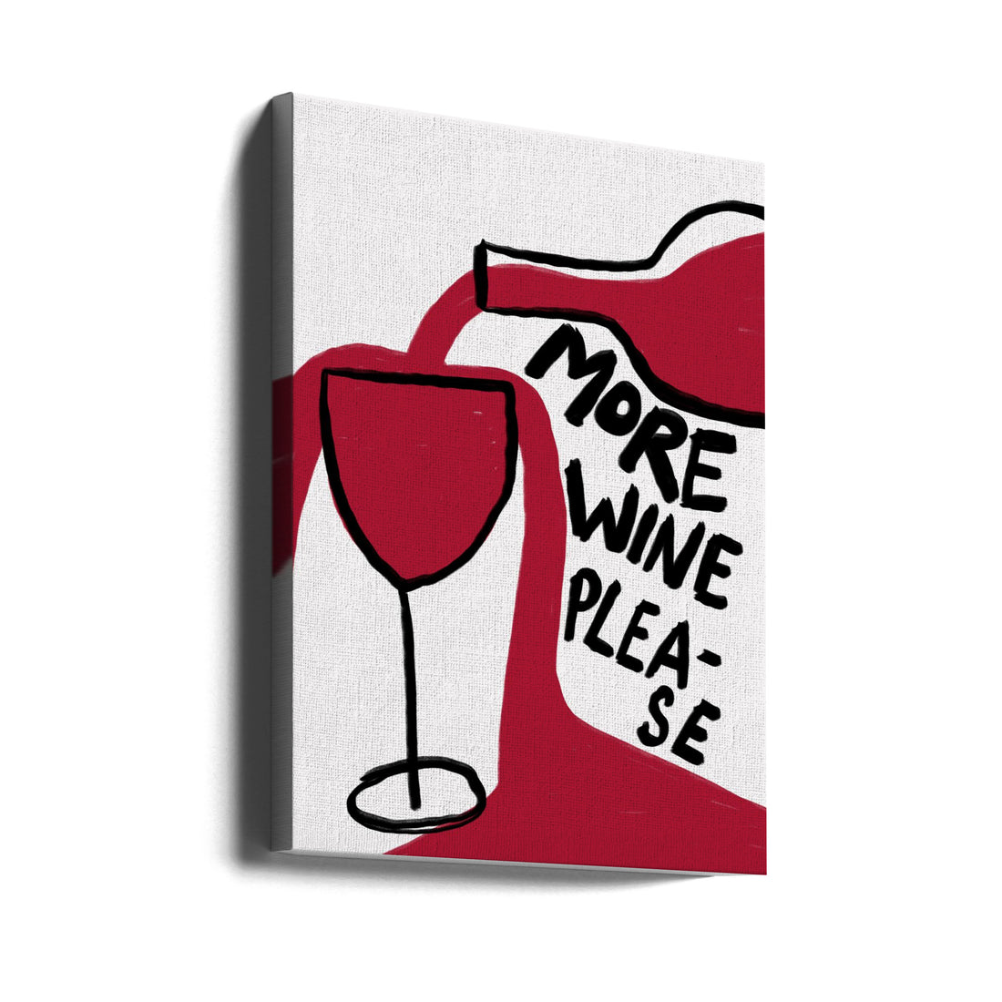 More Wine Please by Athene Fritsch | Wine Bar Typography, Large Canvas Wall Art Print | Artsy Earth