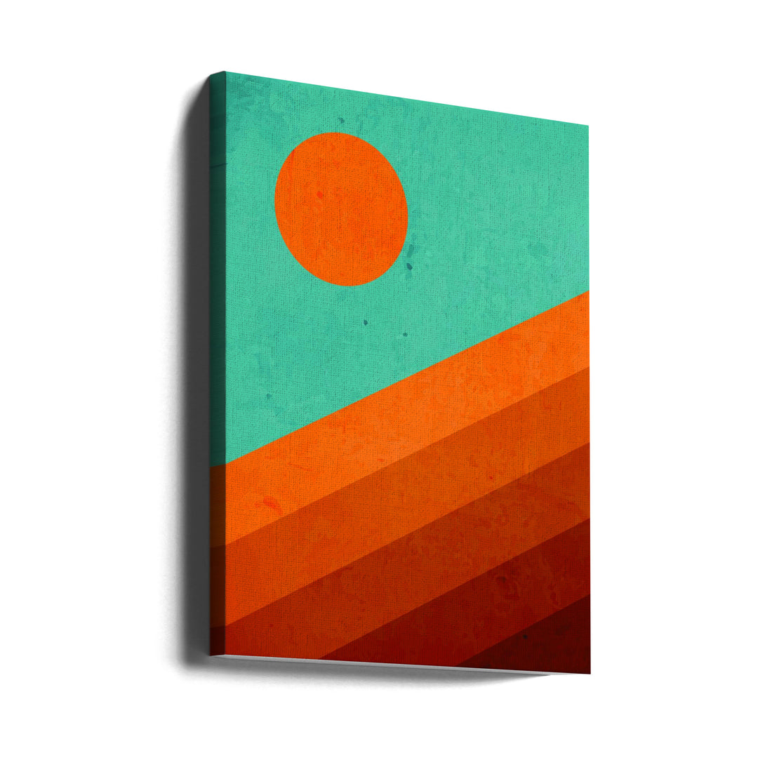 Abstract Mountain Sunrise by Jay Stanley | Geometric Mountain Landscape, Large Canvas Wall Art Print | Artsy Earth