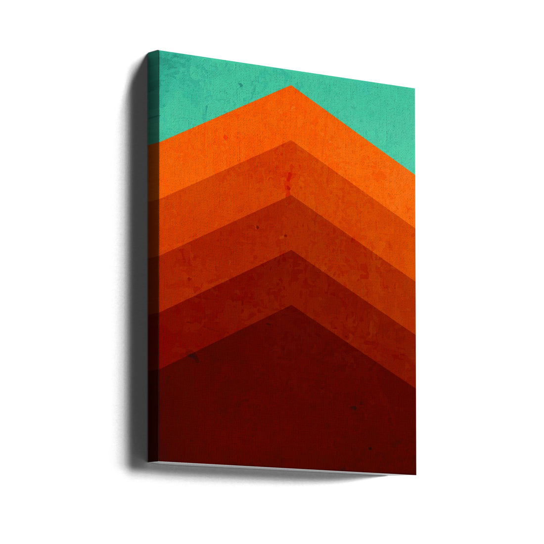 Abstract Mountain Sunrise by Jay Stanley | Geometric Mountain Landscape, Large Canvas Wall Art Print | Artsy Earth