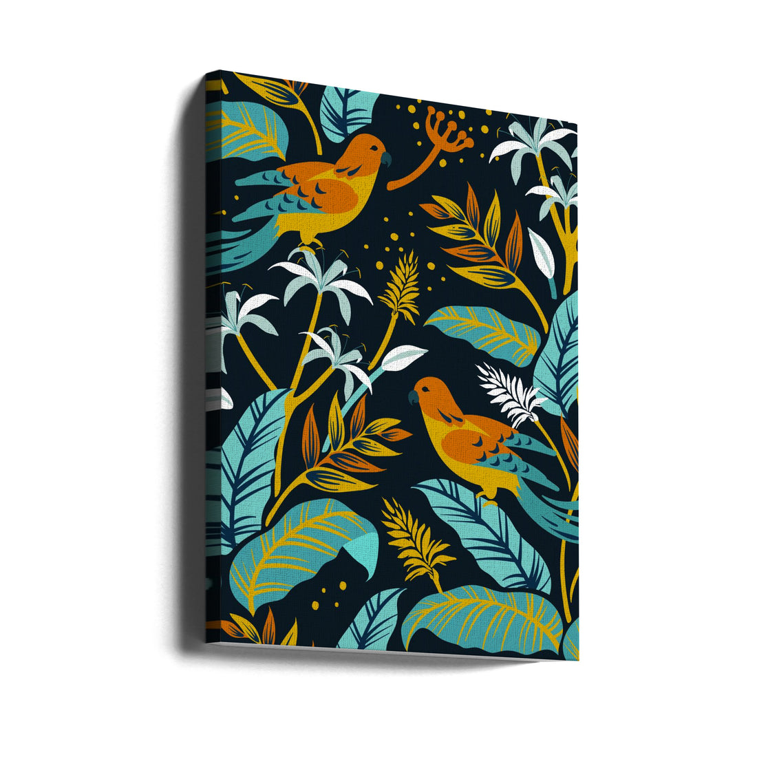 Birds and Plants by Jay Stanley | Colorful Wildlife Nature, Large Canvas Wall Art Print | Artsy Earth