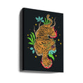 Classic Tiger Tattoo by Jay Stanley | Fierce Feline Illustration, Large Canvas Wall Art Print | Artsy Earth