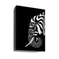 Ornate Elephant by Jay Stanley | Black And White Animal Pattern, Large Canvas Wall Art Print | Artsy Earth