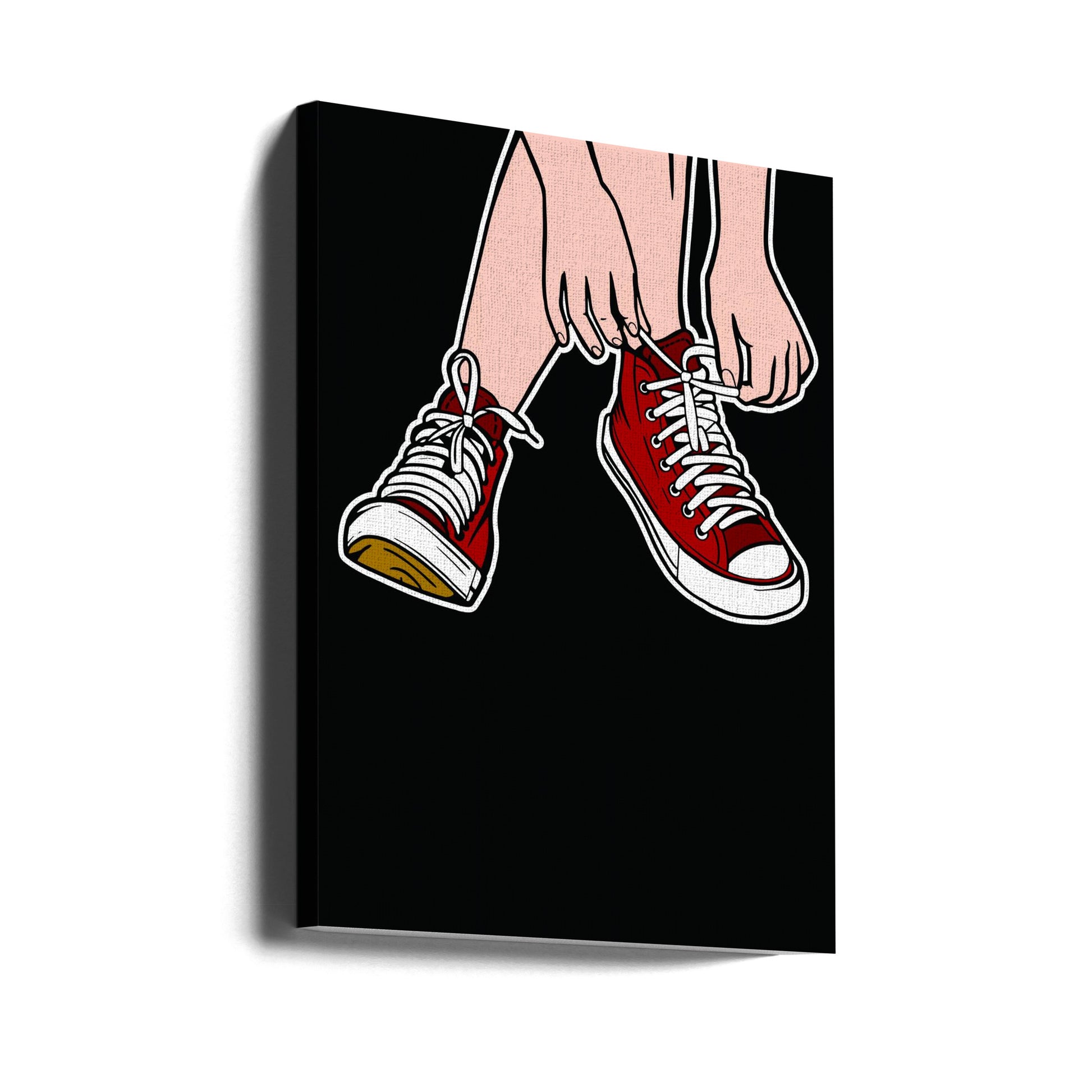 Tie Your Shoe Laces by Jay Stanley | Sports Shoe Illustration, Large Canvas Wall Art Print | Artsy Earth