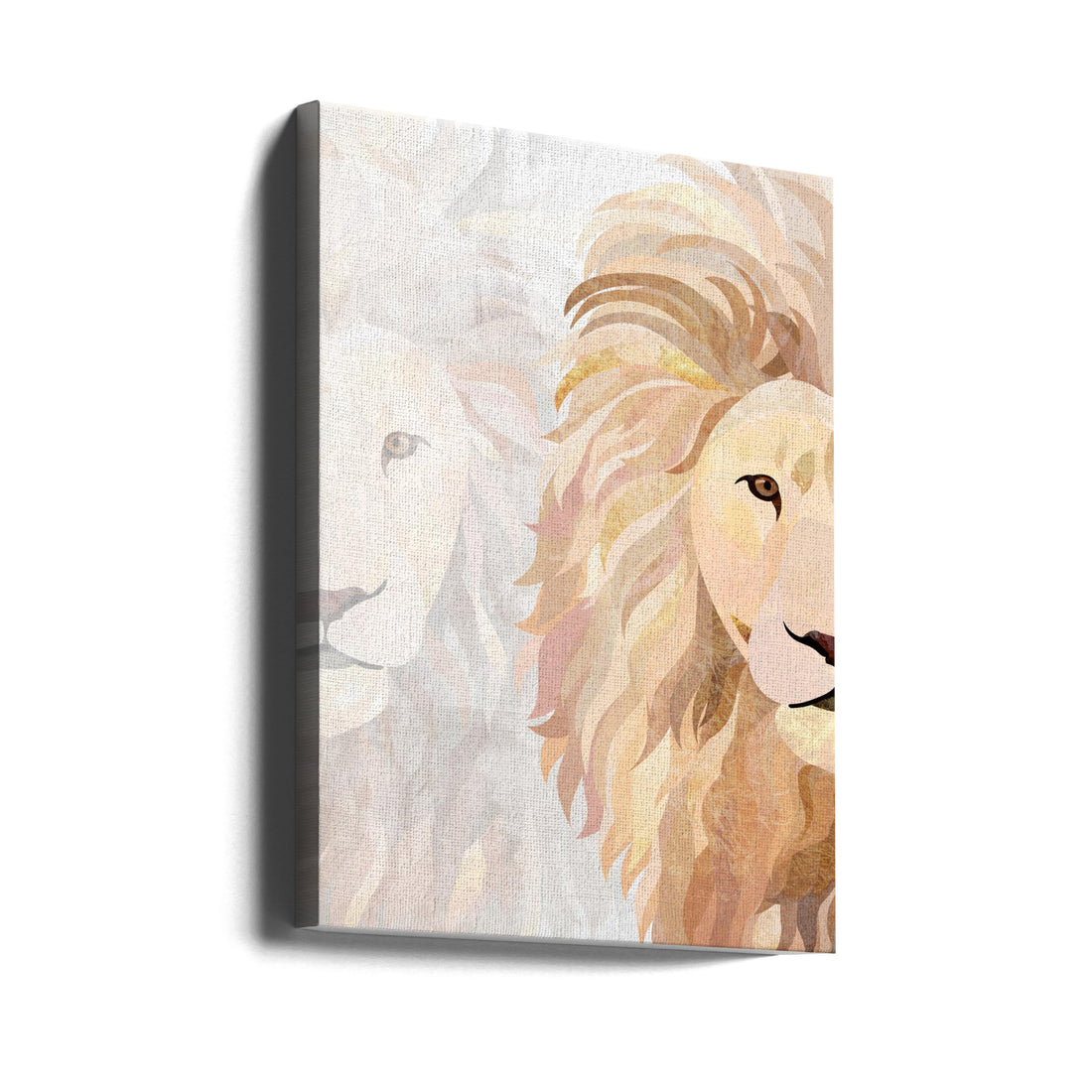 Lion Half Face by Sarah Manovski | African Wildlife Nature, Large Canvas Wall Art Print | Artsy Earth