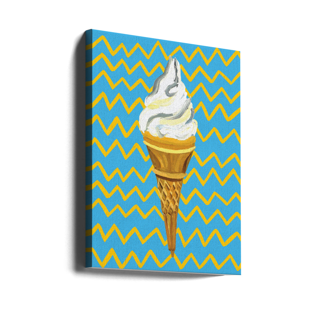 Ice Cream Blue by Alice Straker | Colorful Dessert Pattern, Large Canvas Wall Art Print | Artsy Earth