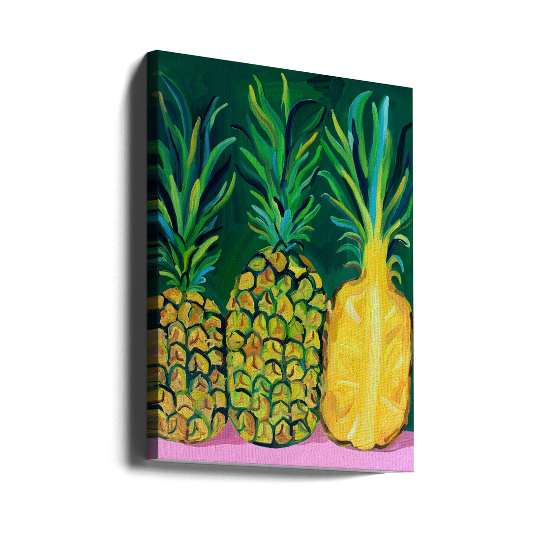 Pineapples by Alice Straker | Fresh Yellow Fruit, Large Canvas Wall Art Print | Artsy Earth