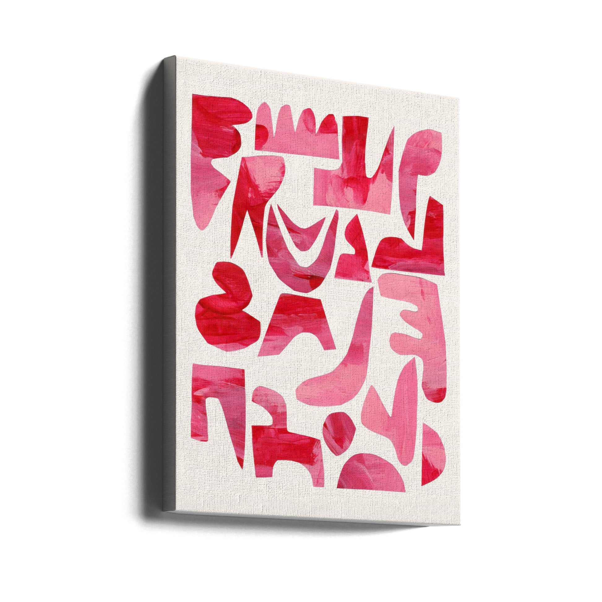 Pink Kiss Pieces by Ejaaz Haniff | Abstract Geometric Pattern, Large Canvas Wall Art Print | Artsy Earth