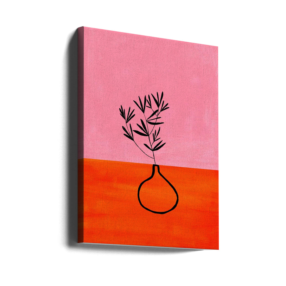 Pink Mango Vase by Ejaaz Haniff | Colorful Still Life Design, Large Canvas Wall Art Print | Artsy Earth