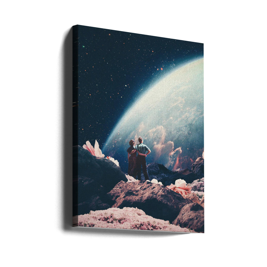 Often Mistaken for Absent by Frank Moth | Retro Space Romance, Large Canvas Wall Art Print | Artsy Earth