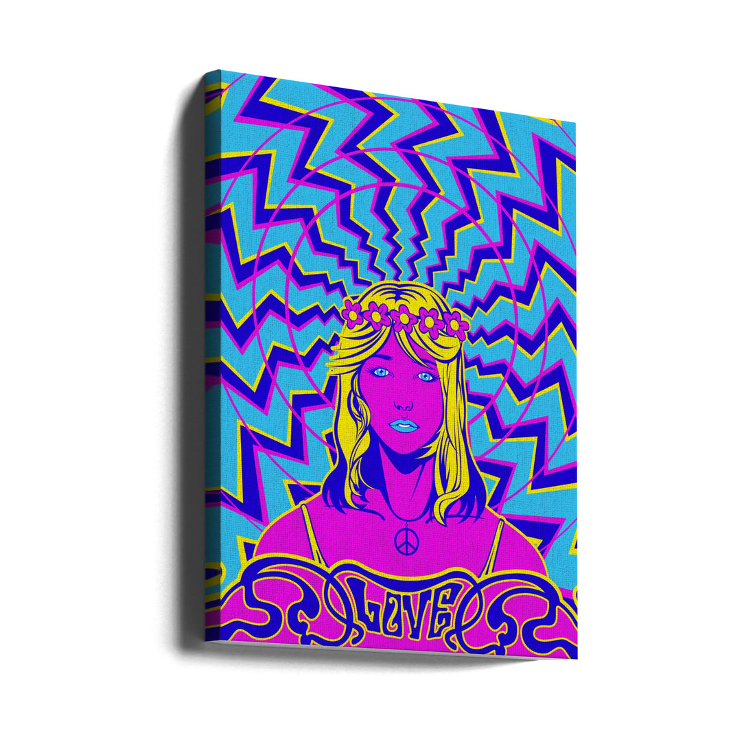 70's Woman Series #2 by Jay Stanley | Psychedelic Abstract Design, Large Canvas Wall Art Print | Artsy Earth