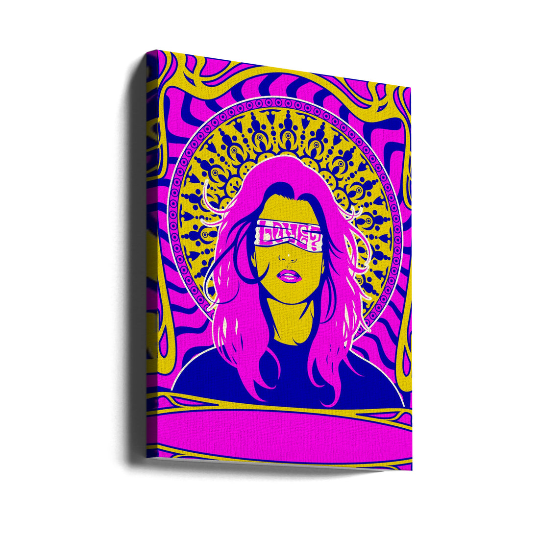 70's Woman Series #1 by Jay Stanley | Vibrant Abstract Design, Large Canvas Wall Art Print | Artsy Earth