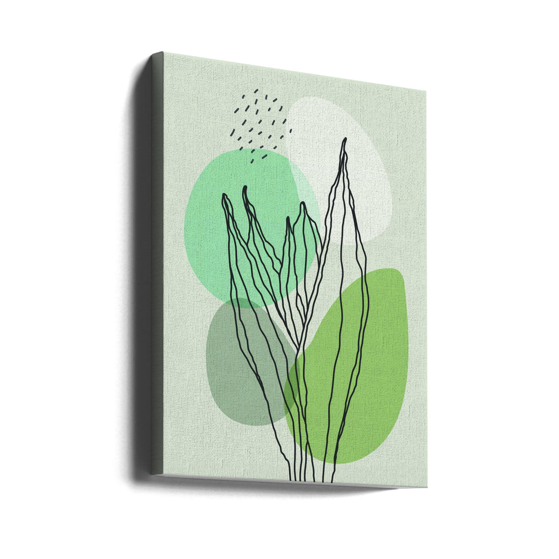 Color Abstract Plants by Jay Stanley | Green Line Drawing, Large Canvas Wall Art Print | Artsy Earth