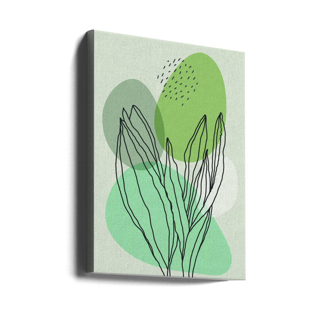 Color Abstract Plants by Jay Stanley | Green Line Drawing, Large Canvas Wall Art Print | Artsy Earth