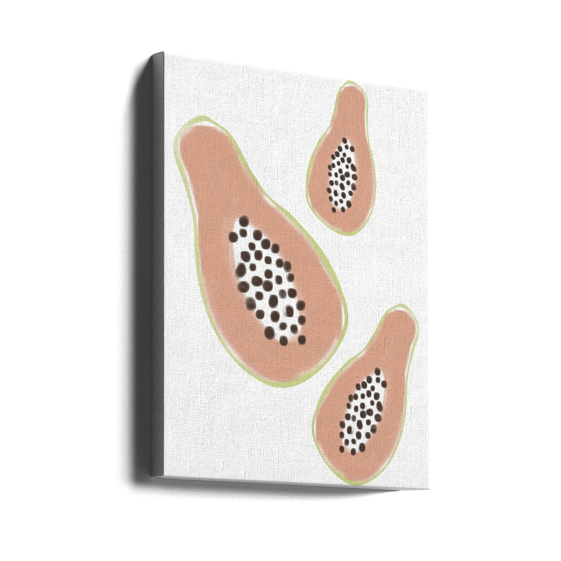 Papaya Still Life by Melloi Art Prints | Geometric Fruit Abstract, Large Canvas Wall Art Print | Artsy Earth