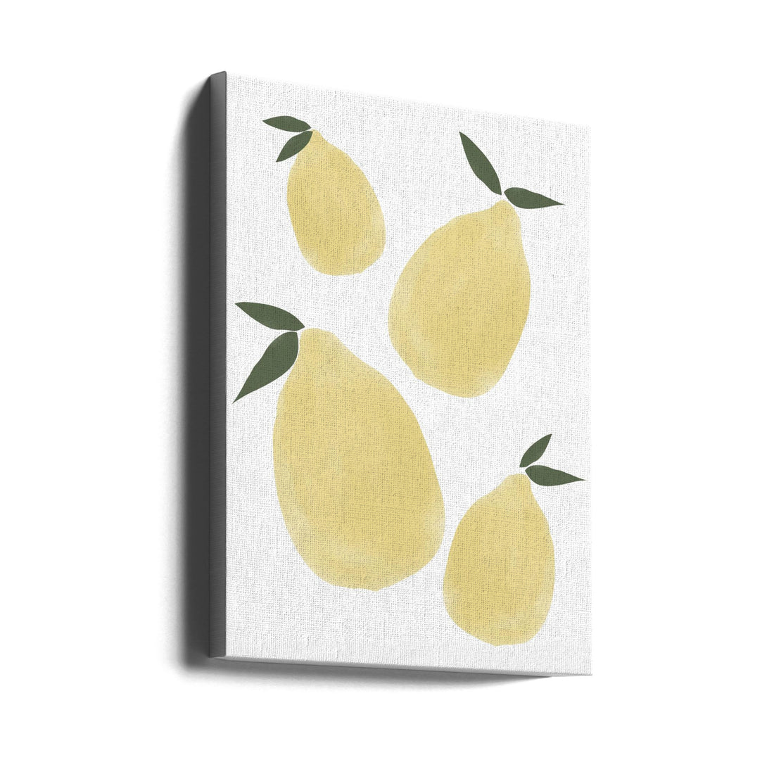 Yellow Pear Pattern by Melloi Art Prints | Geometric Fruit Abstract, Large Canvas Wall Art Print | Artsy Earth