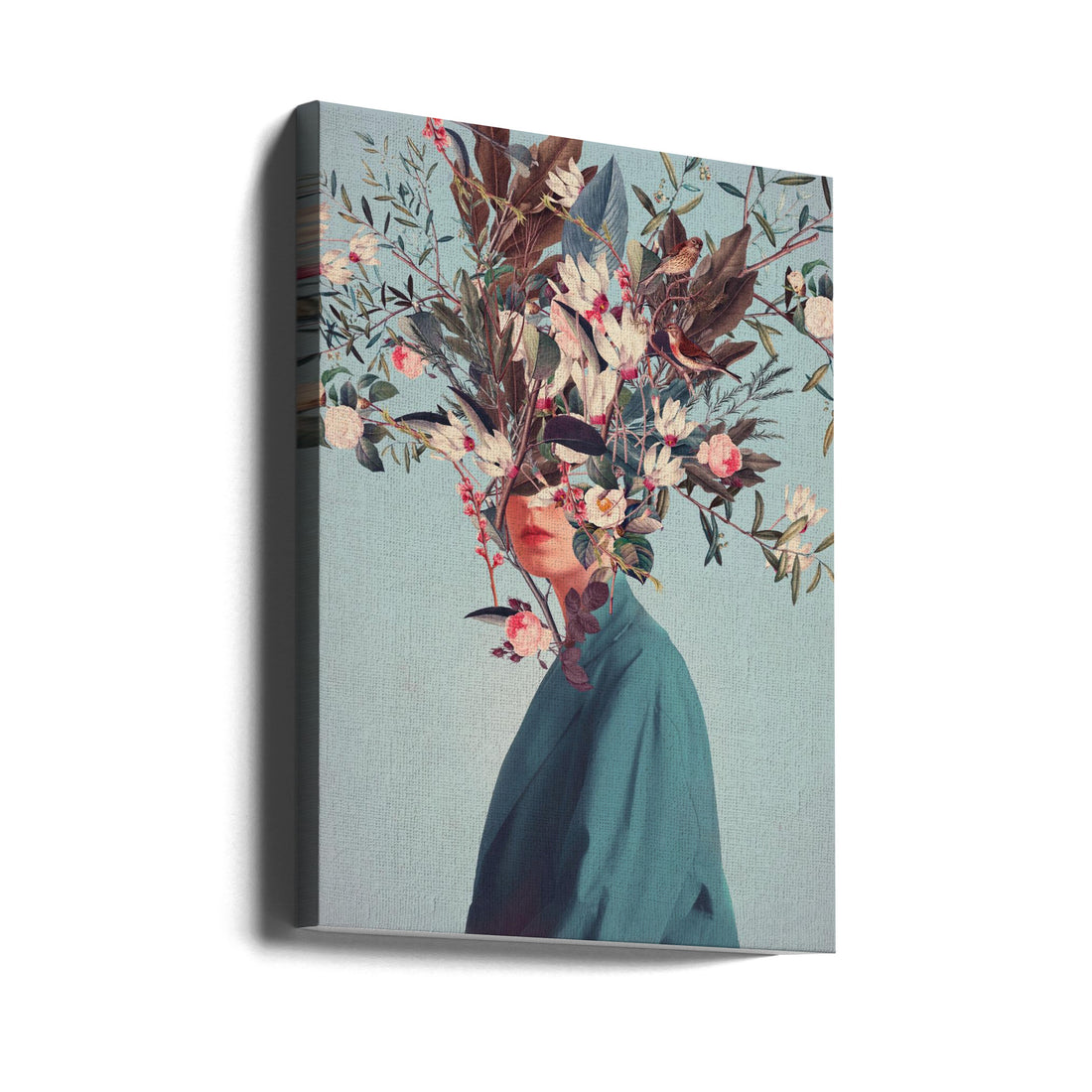 I Was Hidden but You Saw Me by Frank Moth | Surreal Floral Portrait, Large Canvas Wall Art Print | Artsy Earth