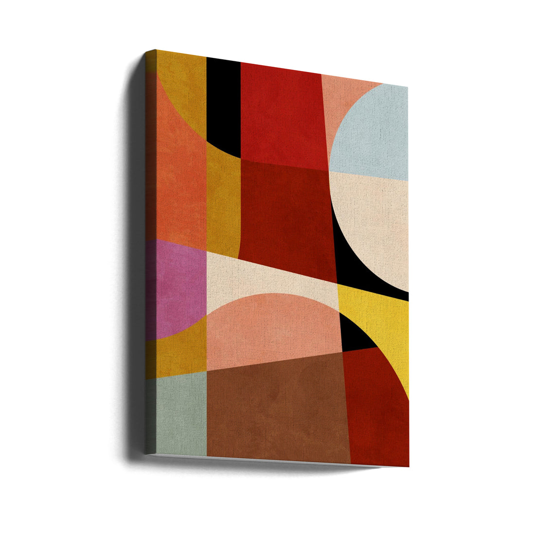 Warm Colors Bauhaus Geometry by Ana Rut Bre | Geometric Abstract Design, Large Canvas Wall Art Print | Artsy Earth