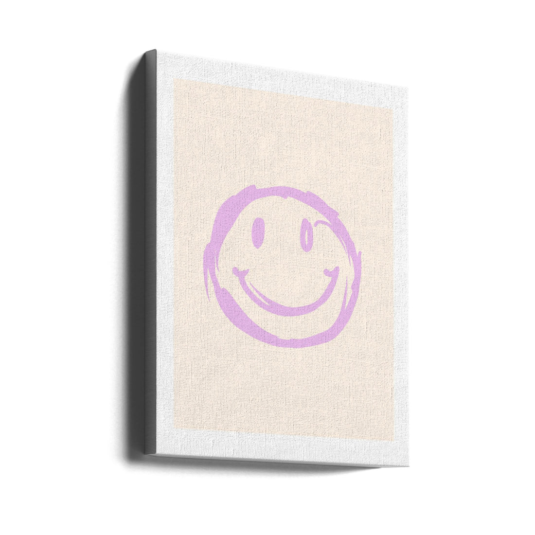 Purple Smiley by Rikke Løndager Boisen | Line Art Portrait, Large Canvas Wall Art Print | Artsy Earth