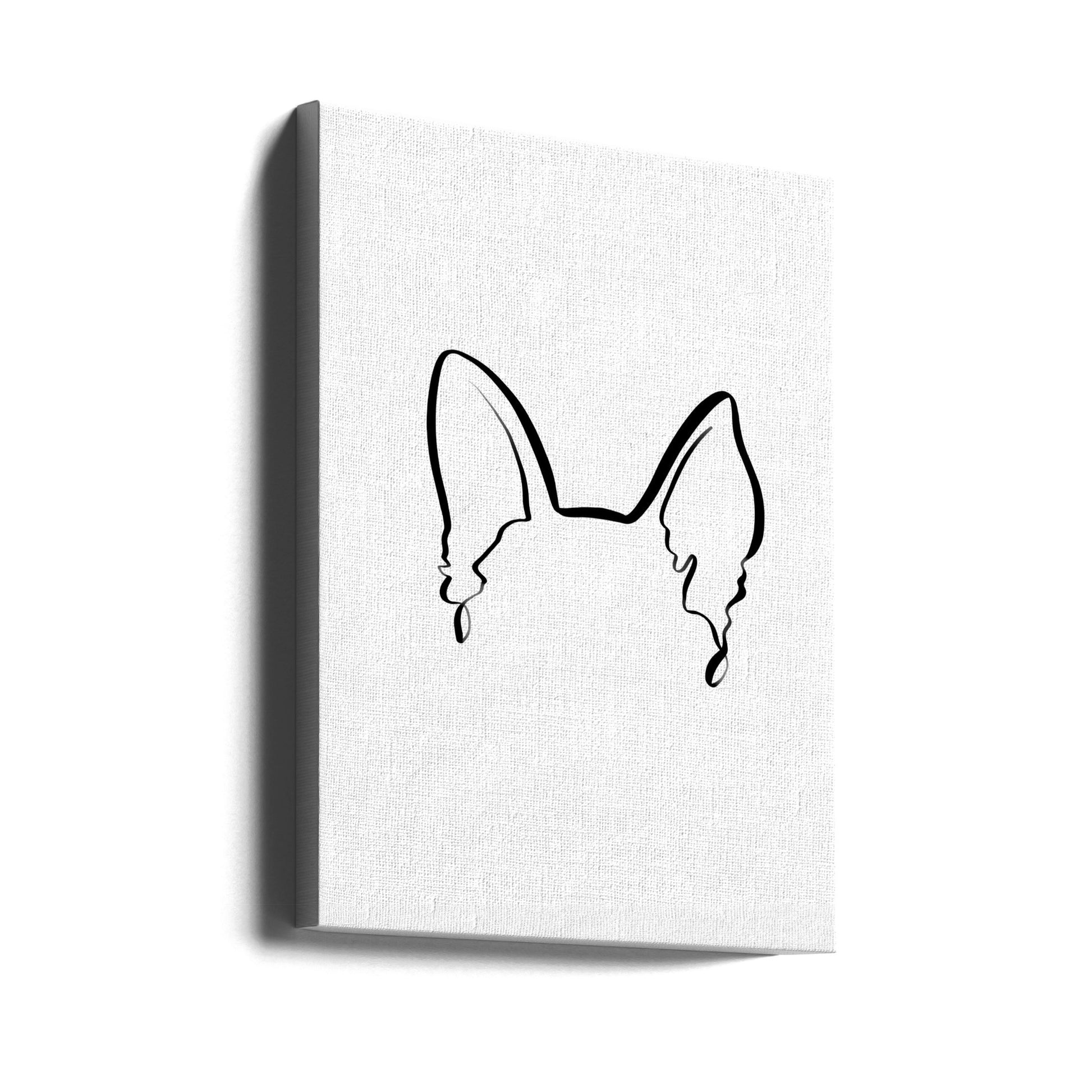 Dog Ears German Shepherd by Hanna Lee Tidd | One Line Pet Drawing, Large Canvas Wall Art Print | Artsy Earth