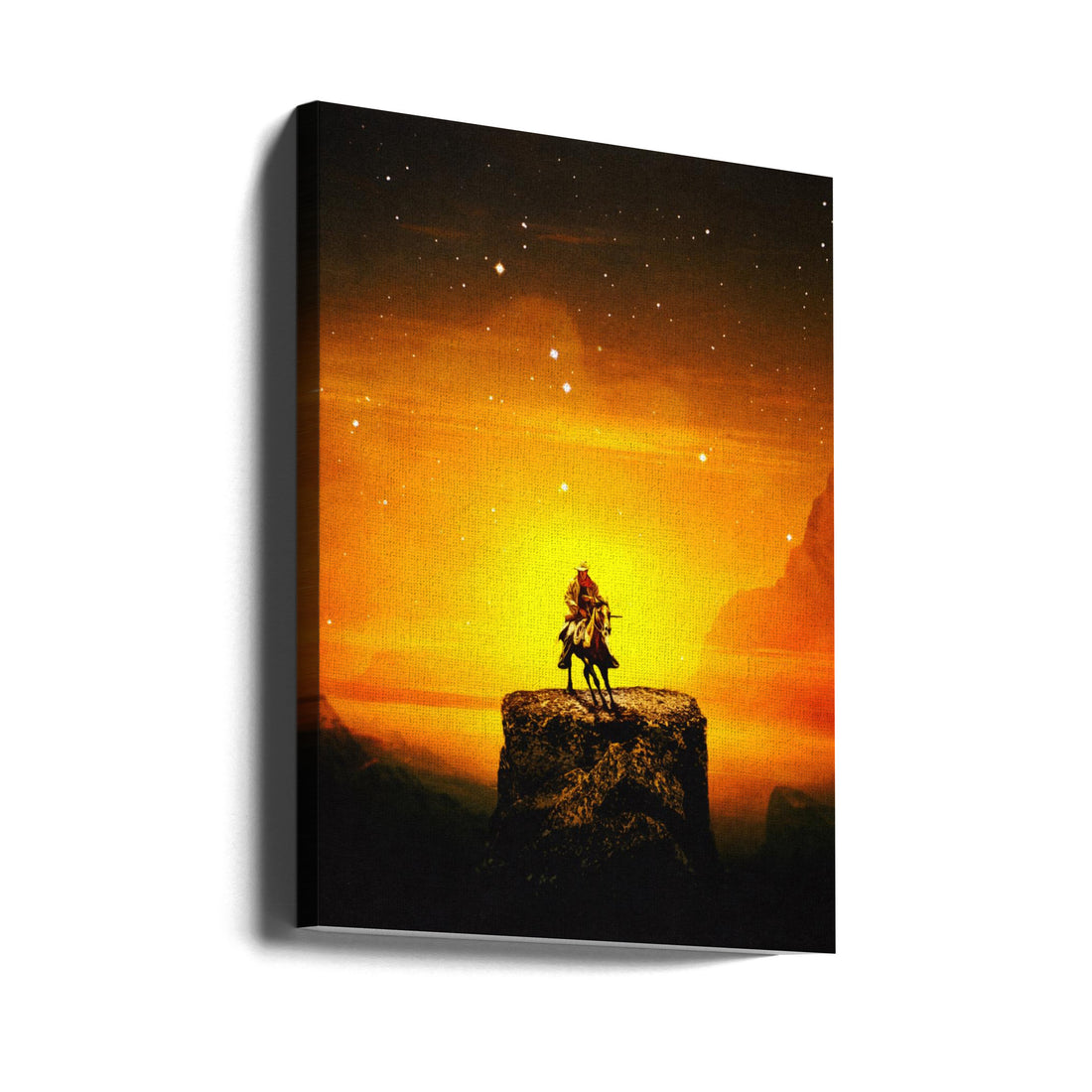 Cowboy III by Taudalpoi | Starry Night Fantasy, Large Canvas Wall Art Print | Artsy Earth