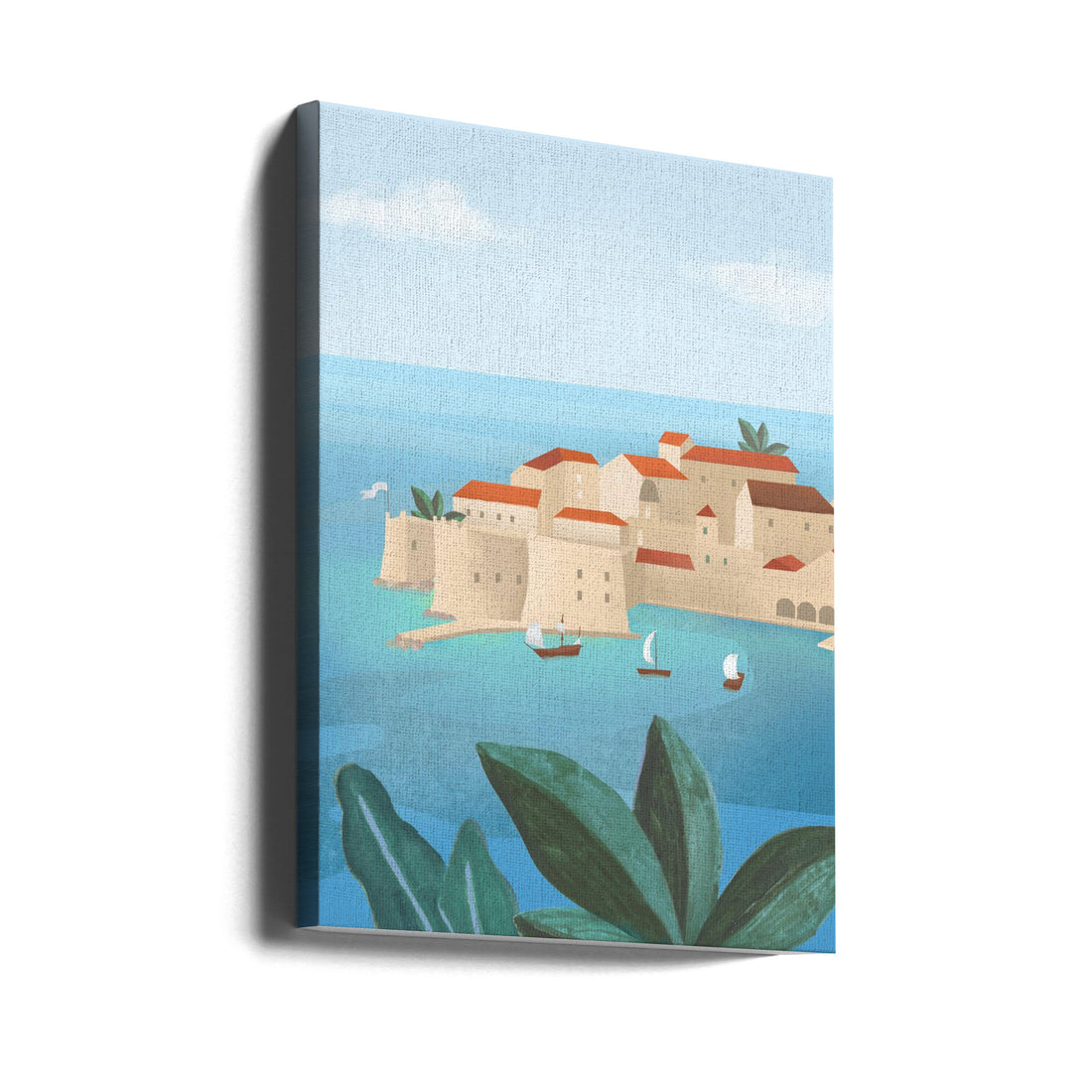 Dubrovnik City by Petra Lizde | Coastal Medieval Fortress, Large Canvas Wall Art Print | Artsy Earth