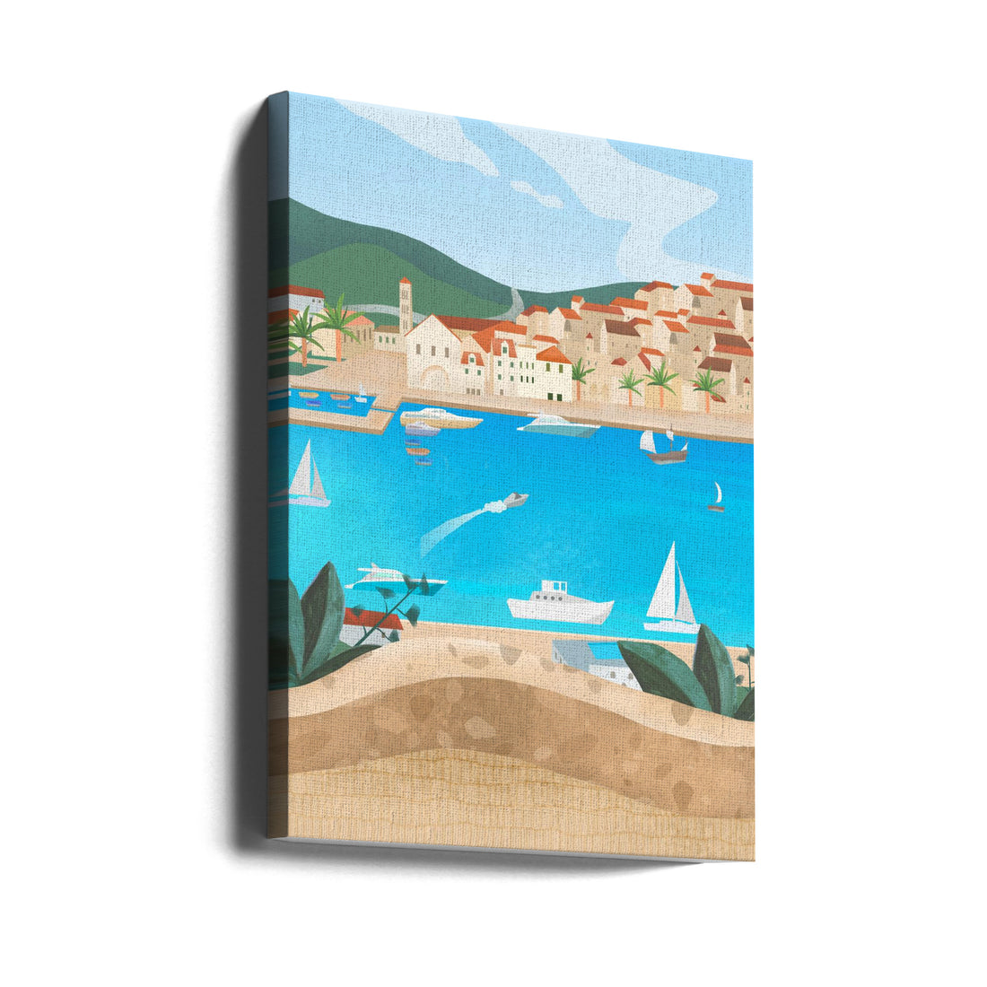 Hvar Island Travel by Petra Lizde | Coastal Summer Paradise, Large Canvas Wall Art Print | Artsy Earth