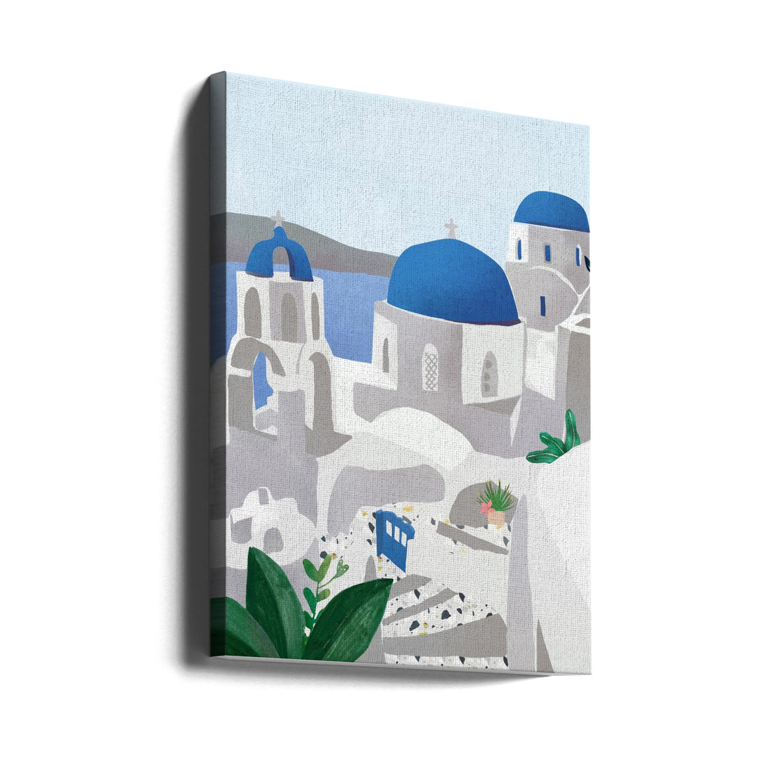 Santorini Island by Petra Lizde | Coastal Mediterranean Architecture, Large Canvas Wall Art Print | Artsy Earth