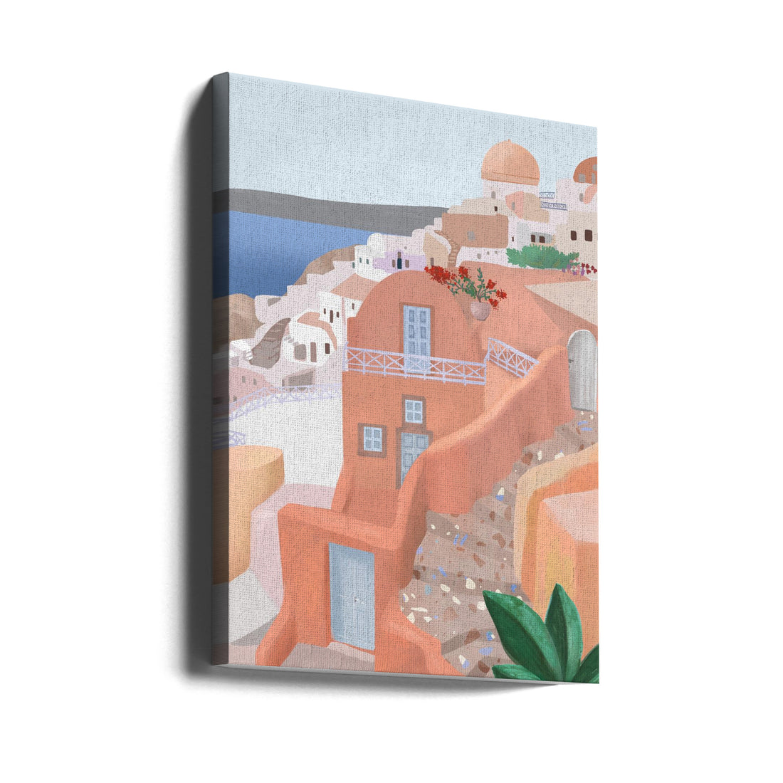 Santorini Greece by Petra Lizde | Mediterranean Travel Destination, Large Canvas Wall Art Print | Artsy Earth