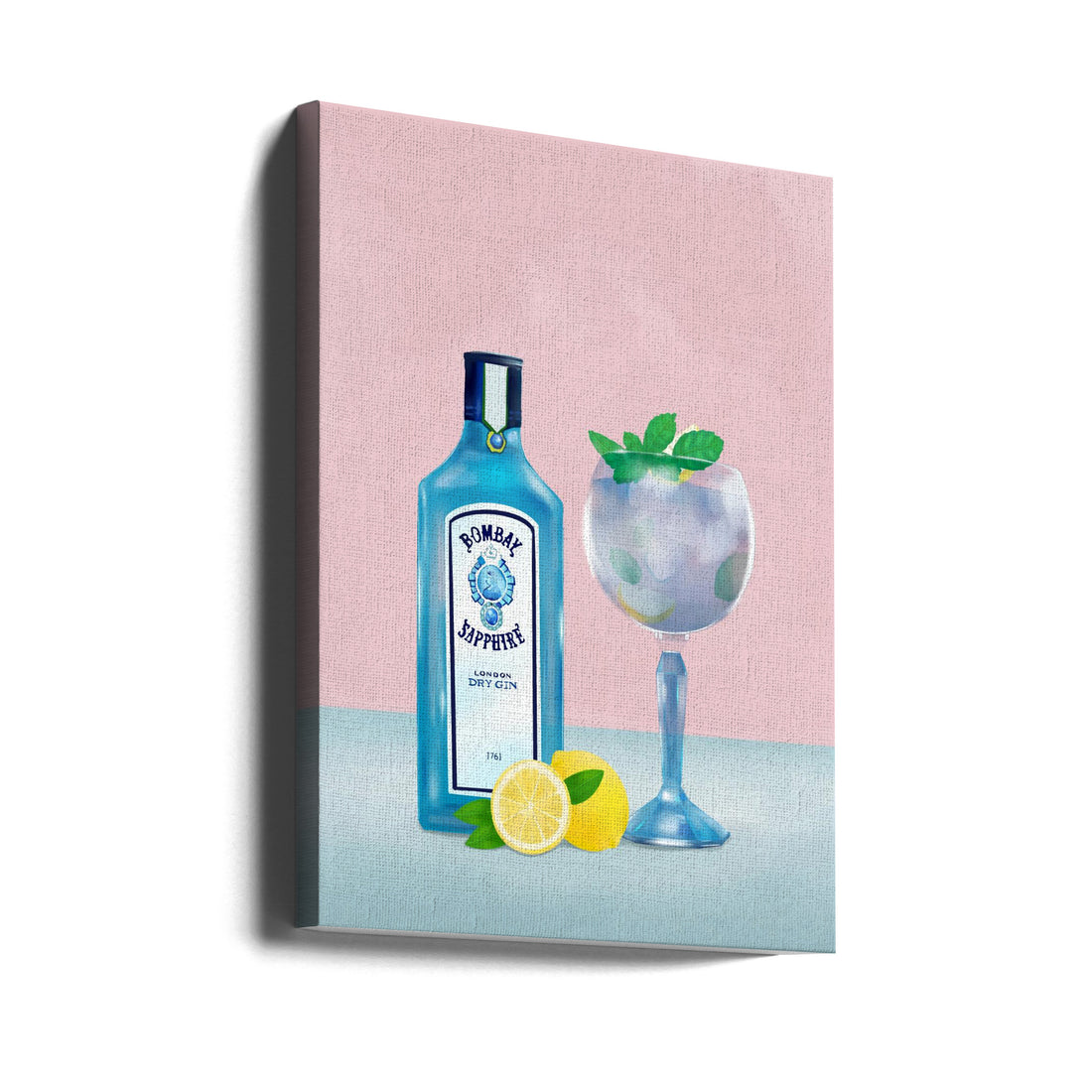 Gin Cocktail by Petra Lizde | Summer Bar Drinks, Large Canvas Wall Art Print | Artsy Earth