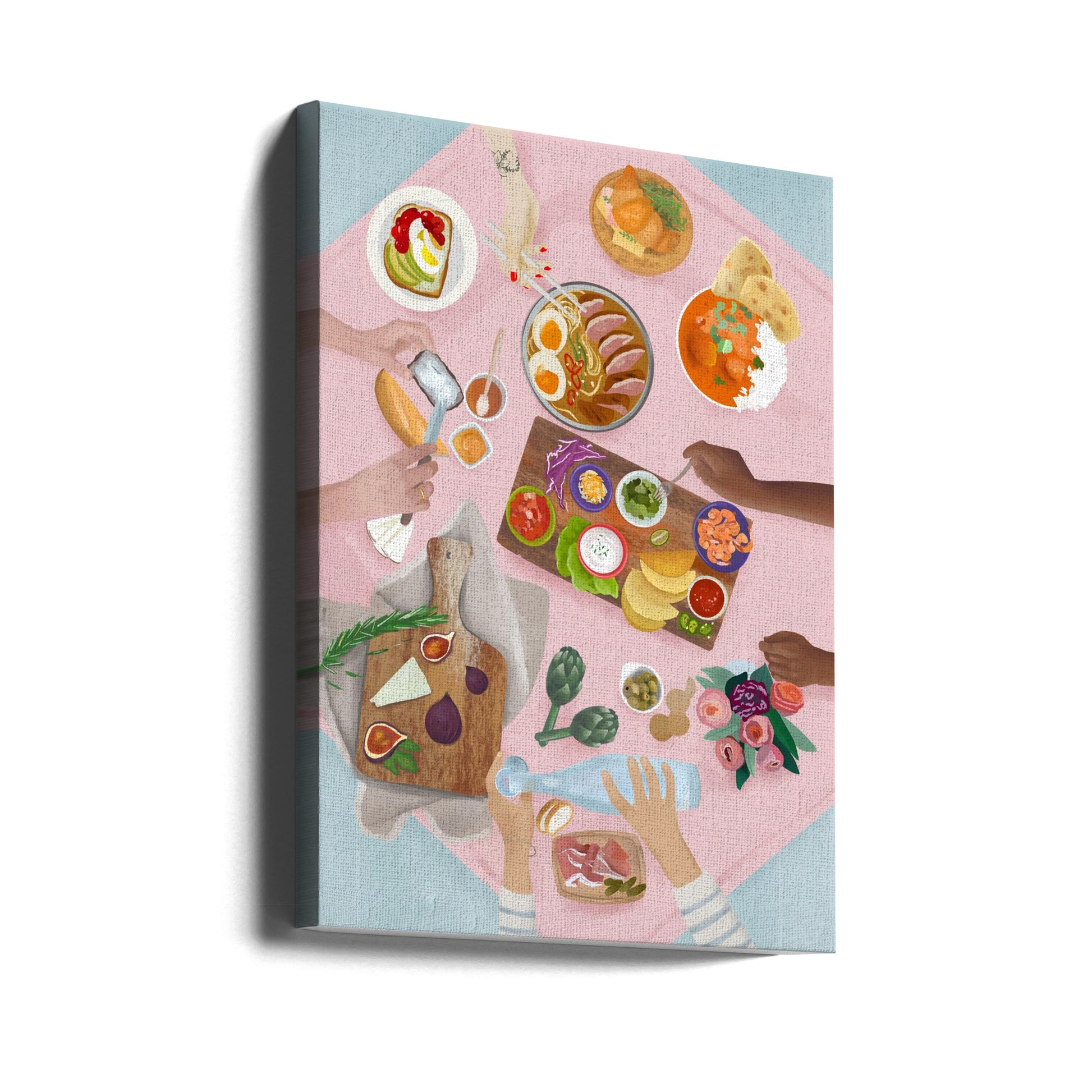 Brunch by Petra Lizde | Food And Friends, Large Canvas Wall Art Print | Artsy Earth