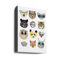 Big Cats in Glasses by Hanna Melin | Funny Animal Portrait, Large Canvas Wall Art Print | Artsy Earth