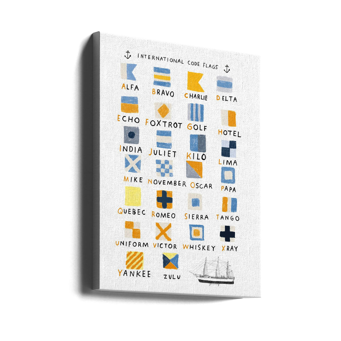 Nautical Flags by Hanna Melin | Marine Signal Poster, Large Canvas Wall Art Print | Artsy Earth